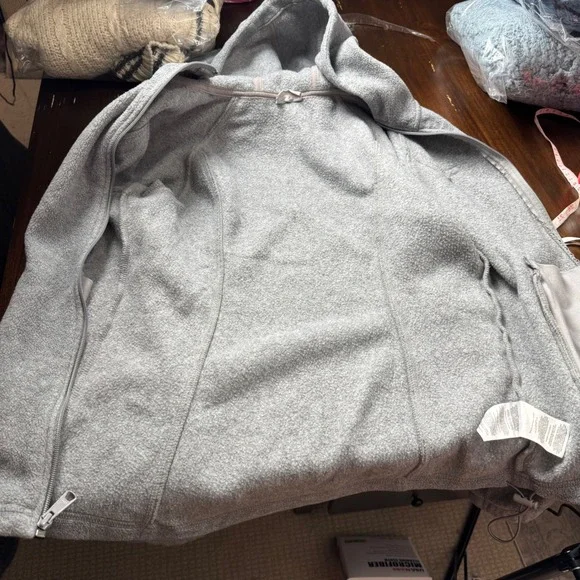 Columbia Benton Springs Women's Small Full Zip Hooded Fleece Jacket Heather Grey - Picture 7 of 13